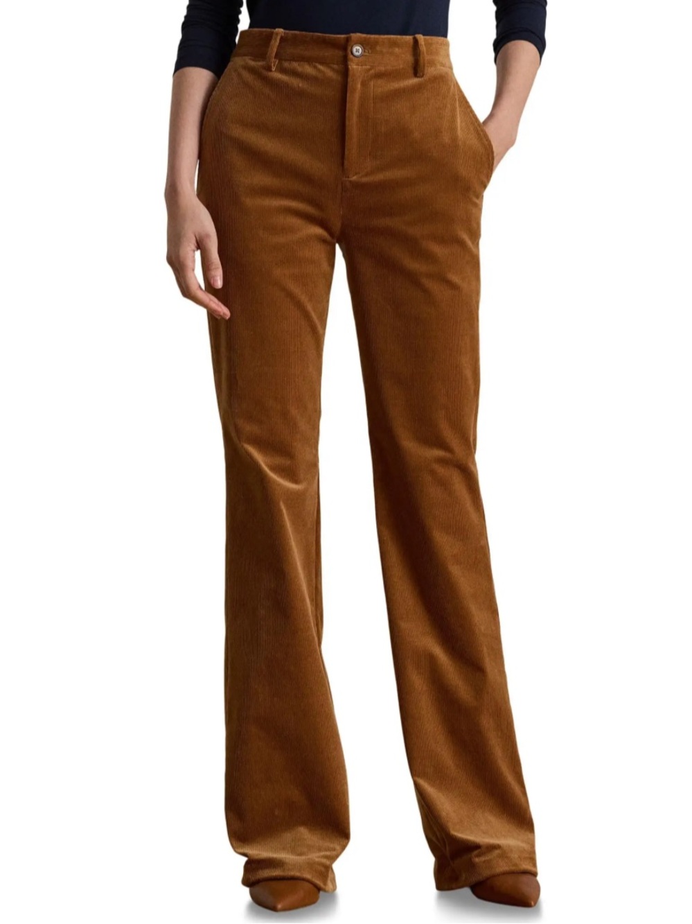 Ralph Lauren High Rise Corduroy Flare Jeans Sz 12 NWT -